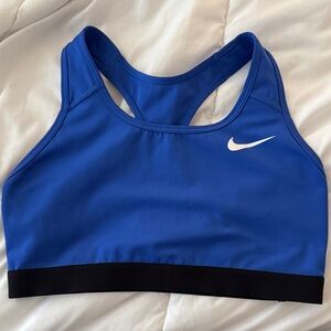 Nike Women's Royal Blue and Black Sports Bra